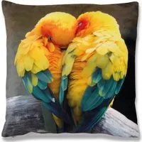 Bestlivings Kissenhülle Fotodruck 40 x 40 cm Sittiche Ohne Füllung