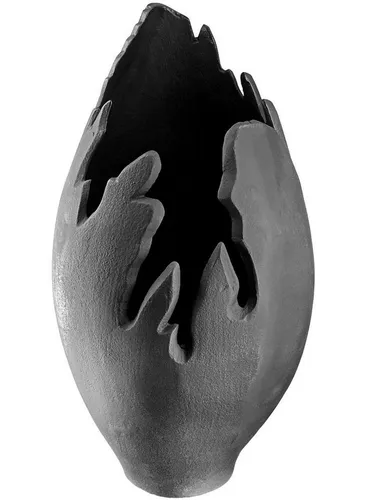 Casablanca Moderne Dekovase Aluminium - Anthrazith 39 cm - Vasen - Stilvolle Dekovase in Anthrazith, ideal für schlichte Arrangements oder als solo Dekoobjekt. Perfekt für verschiedene Einrichtungsstile und ein tolles Geschenk für jeden Anlass.