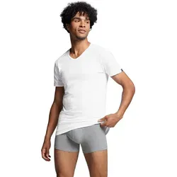 PUMA T-Shirt PUMA BASIC 2P V-NECK TEE (2er Pack) V-Ausschnitt, Kurzarm, elastisch, Baumwolle weiß XL (56/58)