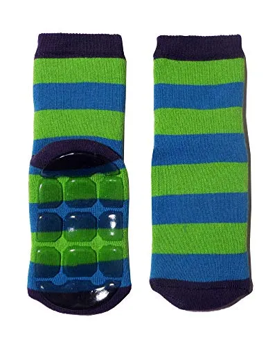Weri Spezials Baby und Kinder Voll ABS Frottee Anti-Rutsch Socken für Jungen und Mädchen (27-30, Kiwi Blockringel)