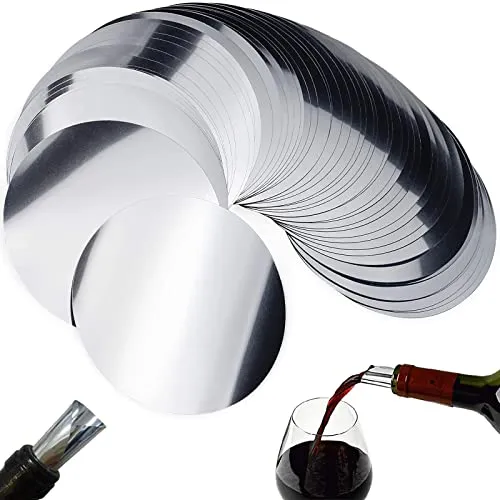 Wein Ausgießer, 50 Stück Weinausgiesser Plättchen,Flaschenausgießer,Wiederverwendbare Tropffreie Einschenkhilfe,Einschenkhilfe Plättchen Ausgießer Drop Stop für Weinflaschen Party Geburtstag Hochzeit