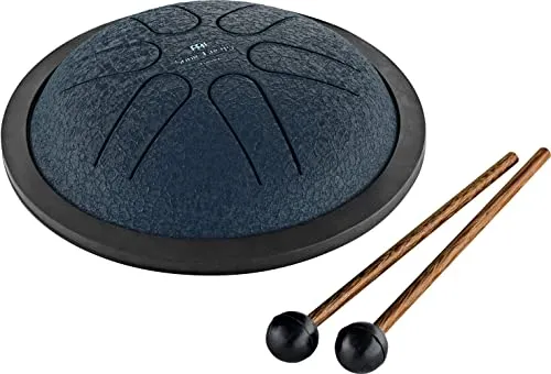 Sonic Energy 6 Zoll Zungentrommel – A Dur, 6 Töne – Marineblau - Steel Pan – Ideal für Meditation und Yoga, intuitives Spielen ohne Vorkenntnisse, inklusive Schlägel und Tasche für einfache Handhabung.