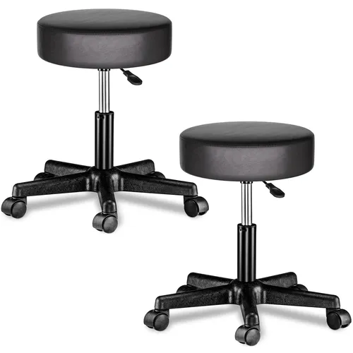 Casaria Drehhocker - Höhenverstellbar und 360° drehbar - Drehhocker mit 10cm Polsterung, stufenlos höhenverstellbar von 46-60cm. Ideal für Zuhause oder Büro, bietet maximalen Komfort und Flexibilität mit einem stylischen Design.