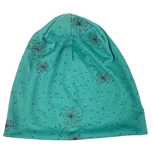 kennydoo Slouch Beanie Pusteblume/Damen Herren Kinder Jersey Mütze/Chemo Kopfbedeckung (grün)
