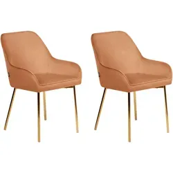 Küchen- und Esszimmerstühle Gold von Beliani