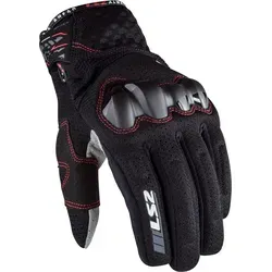 LS2 Chaki Mesh Motorrad Handschuhe, schwarz, Größe M für Männer - Motorradhandschuhe mit perforierten Löchern für optimale Belüftung und Touchscreen-kompatiblem Zeigefinger – ideal für sicheres Fahren bei warmem Wetter.