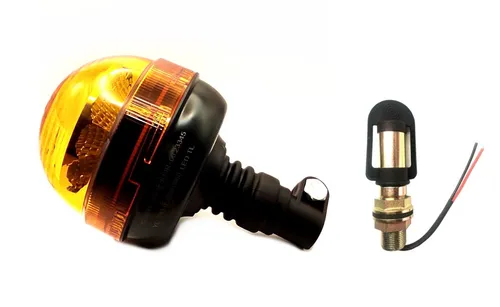 LED Rundumleuchte Warnleuchte 12V 24V 4x Blitz E9 R65 R10 flex und Aufsteckrohr