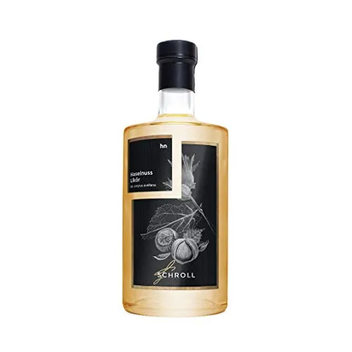 Haselnusslikör Schroll, ohne Farbstoff. Premium Likör, 100% Haselnuss aus dem Allgäu. 0,5 L, 20% vol.
