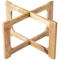 Klapptisch Untergestell Klappbar Cadiz Natur 80cm - Elegantes Klapptisch Untergestell aus massivem Holz im orientalischen Stil. Handgefertigt mit traditioneller 'Moucharabia'-Verzierung. Ideal für Ihre Tabletts, praktisch und stilvoll.