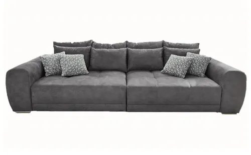 luma-home Big-Sofa 15114 XXL-Couch - Big Sofa mit Federkernpolsterung, 306x134 cm, für optimalen Sitzkomfort und stilvolles Design mit markanten Steppungen, ideal für Ihr Wohnzimmer.