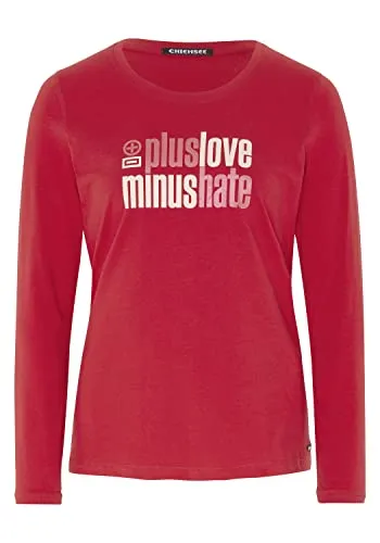 Chiemsee Longsleeve mit gedrucktem Schriftzug