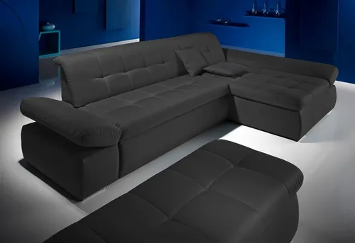 Home affaire Ecksofa ESRA, zeitlos und elegant. Breite 300cm, L-Form, wahlweise mit Armlehn- und Bettfunktion