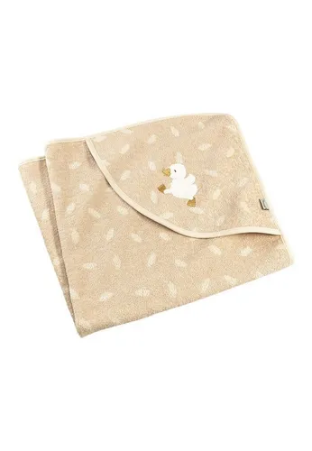 Sterntaler® Kapuzenbadetuch ENTE Edda 80x80 cm - Baby-Bademantel aus 100 % Baumwolle, weich und saugfähig, ideal für den Komfort Ihres Babys nach dem Baden.