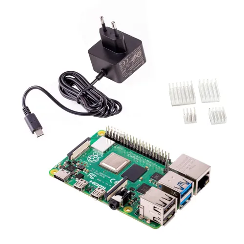 Raspberry Pi 4 Computer Modell B, 4GB Elementary Kit - Sonstige Komponenten - Leistungsstarker 64-Bit-Vierkernprozessor, Dual-Display-Unterstützung bis zu 4K, ideal für Desktop-Anwendungen und Multimedia-Projekte.