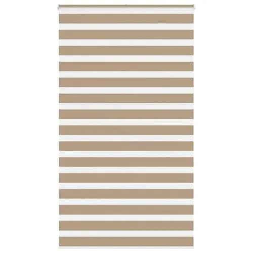 vidaXL Zebrarollo Sandbraun 130x230 cm - Hochwertiges Rollo in Sandbraun, ideal für Fensterdekoration und Lichtregulierung, aus strapazierfähigem Polyester gefertigt.