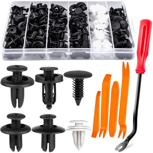 Produktbild 125 Stück Auto Befestigung Clips Set mit 5 Demontage Werkzeugen