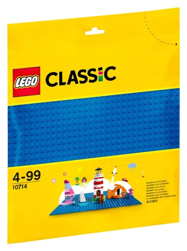 LEGO 10714 Classic Blaue Bauplatte - 25 cm x 25 cm, perfekte Basis für kreative LEGO Kreationen, ideal für Küstenstädtchen und Schwimmbäder