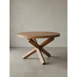 Design Esszimmertisch BOHA rund Ø 120 cm, Sheesham Massiv-Holz - Esstisch aus hochwertigem Sheesham Massivholz, ideal für 4 Personen. Die Schutzlackbeschichtung sorgt für Langlebigkeit und einfache Reinigung.