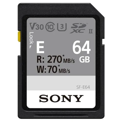 Sony 64GB SF-E Series UHS-II SDXC V30 Memory Card von Sony