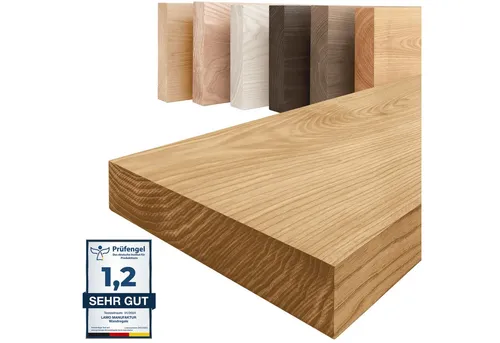 LAMO Manufaktur Wandregal Pure 40 cm – Komplett-Set aus massivem Holz - Das LAMO Wandregal Pure vereint handwerkliche Qualität mit zeitlosem Design. Ideal für individuelle Wandgestaltungen, passt es perfekt zu jedem Einrichtungsstil und bietet Platz für Deko und Organisation.