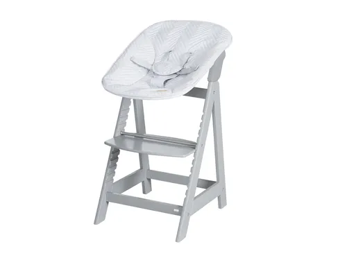 roba Hochstuhl Born Up Zick Zack – Hochstuhl mit Sitzverkleinerer (Taupe)