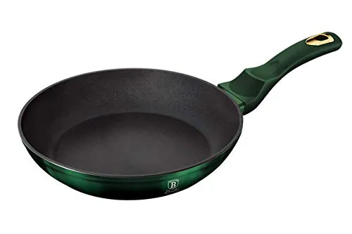 Berlinger Haus Titanpfanne 28cm BH-6048 Emerald - Pfanne für alle Herdarten: Elektrisch, Gas und Induktion, mit kratzfester Titanbeschichtung für langlebige Nutzung.