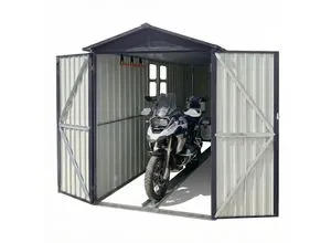 Albatros Premium Motorradgarage – wetterfester Unterstellplatz in Anthrazit - Gerätehäuser: Stabil und wetterfest, ideal für große Motorräder mit praktischem Zubehörset für einfachen Aufbau und sicheren Schutz.