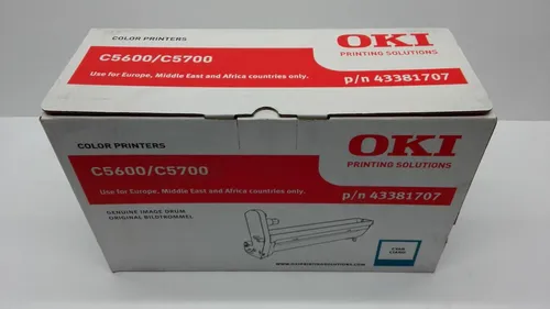 Okidata 43381707 Trommel Cyan - 20.000 Seiten - Laser-Trommeln für Okidata C5600 und C5700, hohe Seitenleistung von 20.000 Seiten für langlebige Druckqualität.