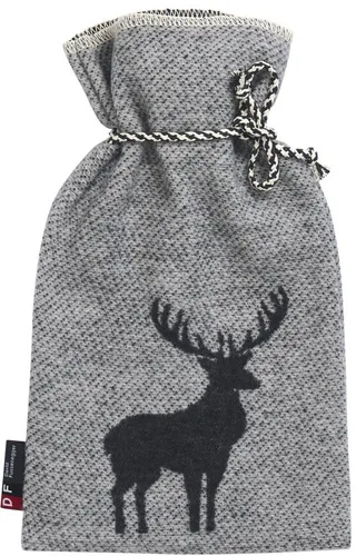 David Fussenegger Wärmflasche Hirsch Struktur 2.0 Liter - Nachhaltige Wärmflasche mit super weichem Flanellbezug aus Recycling-Baumwolle, ideal für gemütliche Stunden. ÖkoTex100 GRS zertifiziert, Made in Austria.