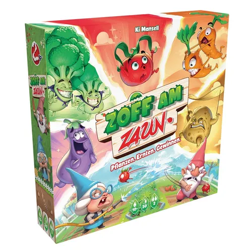 Zoff am Zaun - Der Garten-Wettstreit - Gesellschaftsspiel für 2 Spieler, cleveres Gärtnern und taktisches Sabotieren dank innovativer Magnetbox, die als Spielbrett dient. Perfekt für spannende 30 Minuten!