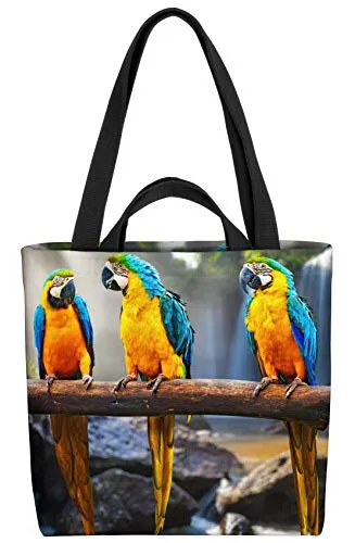 VOID Gelbbrust Ara Papagei Tasche 33x33x14cm,15l Einkaufs-Beutel Shopper Einkaufs-Tasche Bag