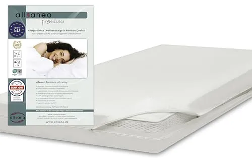 allsaneo Premium Allergiker Matratzenbezug 180x220x30 cm | Allergie Bezug extra weich und leicht | Anti Milben Encasing | Milbenschutz | allergendichter Zwischenbezug | TÜV geprüft
