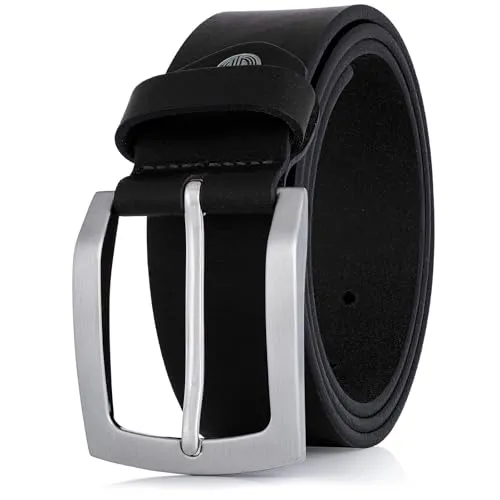 LINDENMANN Herren Ledergürtel 40 mm – Hochwertiges Vollrindleder schwarz - Hochwertiger Ledergürtel aus 100% Büffelleder, 4 cm breit, langlebig und komfortabel. Individuell kürzbar für perfekten Sitz. Ideal für den täglichen Einsatz.