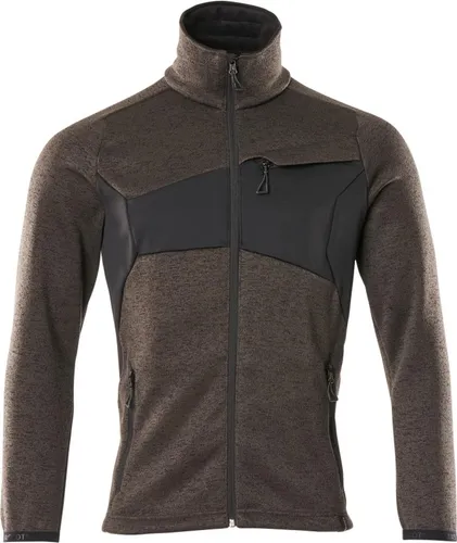 MASCOT Strickpullover ACCELERATE mit Reißverschluss - Dunkelanthrazit/Schwarz, Größe M - Strickjacke von MASCOT® mit Reißverschluss und Wetterschutzleiste, bietet optimale Bewegungsfreiheit und Sichtbarkeit durch Reflexeffekte.