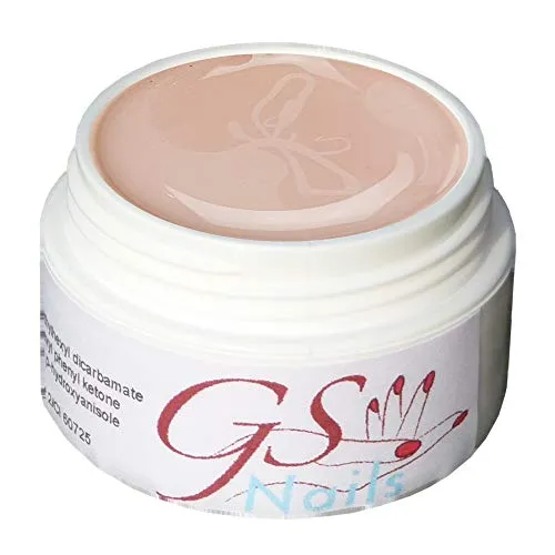 GS-Nails UV Farb-Gel für Nail-Art & Nagel-Design - 5 ml UV-härtendes Cover-Gel - Nail-Gel - selbstglättendes Nagel-Gel - Beige 04#A6