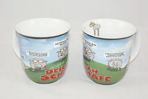 Hösti Becher Deichschafe 10x9cm Porzellan Becher ca. 350ml
