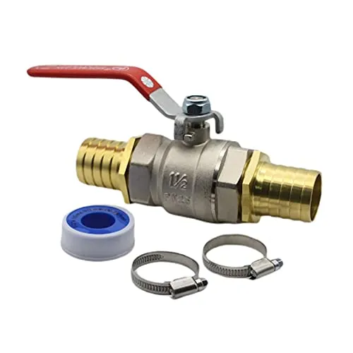 DS24 Poolschlauch Kugelhahn Absperrhahn PVC Anschluss-Set Profi 38 mm - 6-teilig - Ersatzteile für Poolfilter & Poolpumpen, inkl. Kugelhahn PN25 für einfache Montage und perfekte Abdichtung von 38mm Poolschläuchen.