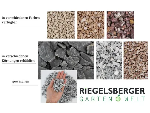 Gartenwelt Riegelsberger Dekosteine Ziersplitt 25 kg für Gabionenfüllung - Vielseitiger Ziersplitt für Wege, Beetumrandungen und Teichumrandungen. Wetterfest und abriebfest, sorgt er für schöne Kontraste und individuelle Gestaltung im Garten. Ideal für kreative Landschaftsgestaltung.