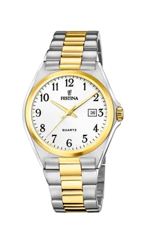Festina Herren Analog Quarz Uhr F20554/1 - Armbanduhr für Herren aus Edelstahl mit blauem Ziffernblatt, Chronograph und 5 ATM Wasserdichtigkeit – ideal für eleganten Alltag und besondere Anlässe.