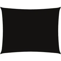 Furnicato Sonnensegel Oxford-Gewebe 3x6 m Rechteckig Schwarz