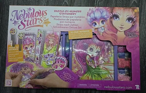 Nebulous Stars Kreativset - Schreibwaren Deluxe Set mit Strass nach Zahlen, fördert Kreativität und macht Mädchen ab 7 Jahren glücklich