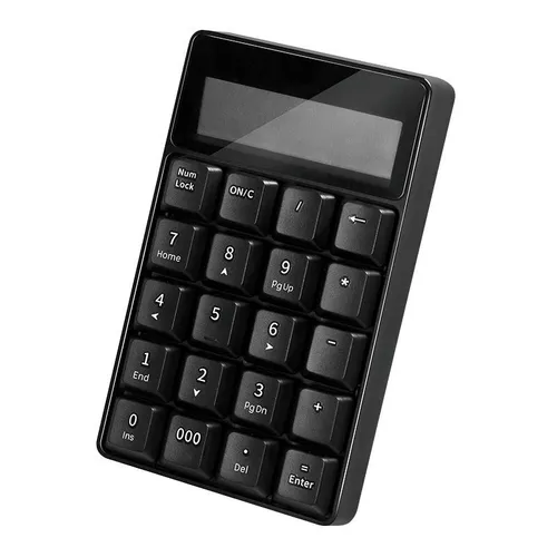 Keypad Bluetooth Ziffernblock NumBlock kabellos Display Taschenrechner schwarz