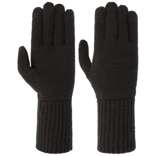 Seeberger Feinstrick Fingerhandschuhe Strickhandschuhe Damenhandschuhe Damen - Winter Herbst-Winter - One Size dunkelbraun