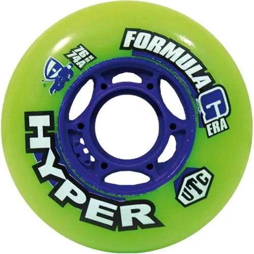 HyperWheels Des Hyper Rad P. Hock Ind Fg Era68-74a 4Stk Hockeyrollen und Rollschuhen, Unisex, für Erwachsene, Grün (Grün), 68mm/74a