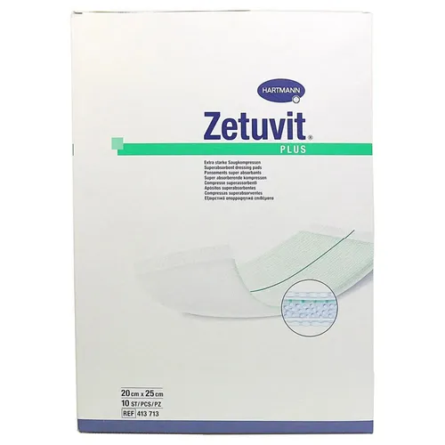 ZETUVIT PLUS ST 20X25 - 10 sterile Saugkompressen - Sonstige, hochwertige Saugkompressen 20x25 cm, ideal für die Wundversorgung und besonders saugfähig für optimalen Schutz.