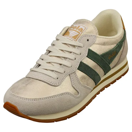 Gola Damen-Fashion Sneaker Daytona Blaze Goldgrün - 38 EU - Sneaker für Damen in Goldgrün, ideal für Beruf und Freizeit. Bequemes Obermaterial aus Synthetik und Wildleder mit Gummisohle für optimalen Halt.
