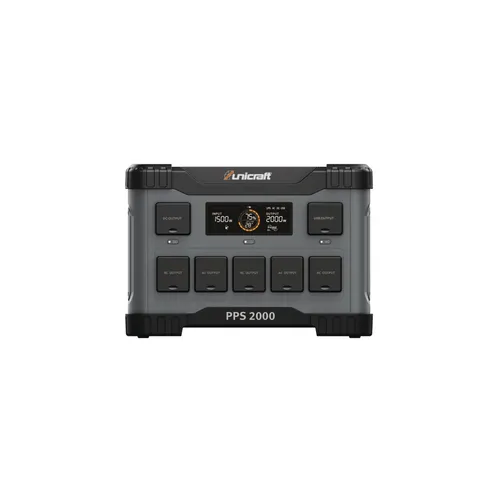 Powerstation Stromgenerator Unicraft PPS 2000 – Tragbarer 2,0kW Generator mit 5x230V und USB