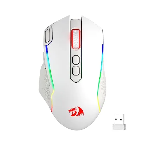 Redragon M810 Pro Kabellose Gaming-Maus - Mäuse mit 10.000 DPI, 8 programmierbaren Tasten und 45 Stunden Akkulaufzeit für ununterbrochenes Gaming – ideal für PC, Mac und Laptop.
