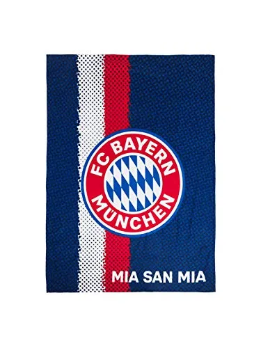 FC Bayern München Fleecedecke Fan navy MIA SAN MIA 150x200cm - Fußball-Fanartikel: Die weiche Fleecedecke in Vereinsfarben hält warm und zeigt stolz das große FCB-Logo sowie den Leitspruch MIA SAN MIA – perfekt für echte Fans!