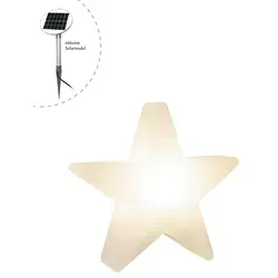 seasons design | LED Gartenleuchte Solar Stern Shining Star - Gartenleuchte mit Dämmerungssensor und warmweißem Licht, ideal für stimmungsvolle Weihnachtsdekoration im Freien. Spritzwassergeschützt und energieeffizient.